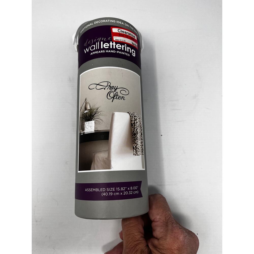 Designer brand Pray Often Wall Vinyl Decor 15.82" x 8" New Sealed in Box